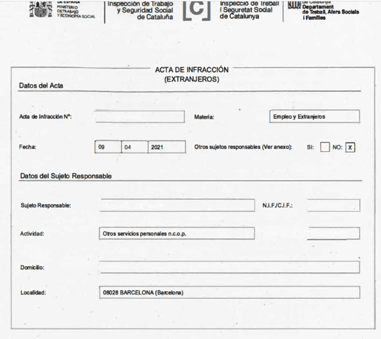 acta infracción 