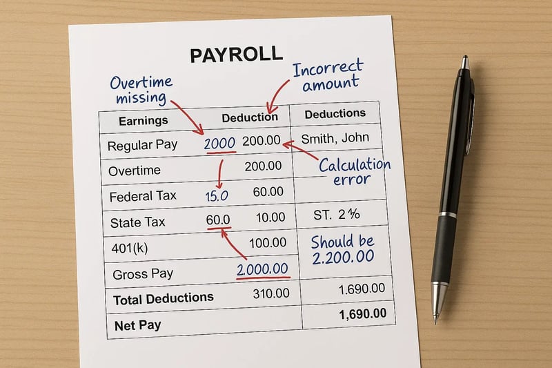 What are the most common mistakes in payroll management?