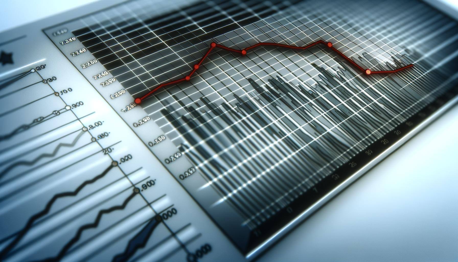 Gráfico de un impago que reduce el beneficio de una empresa